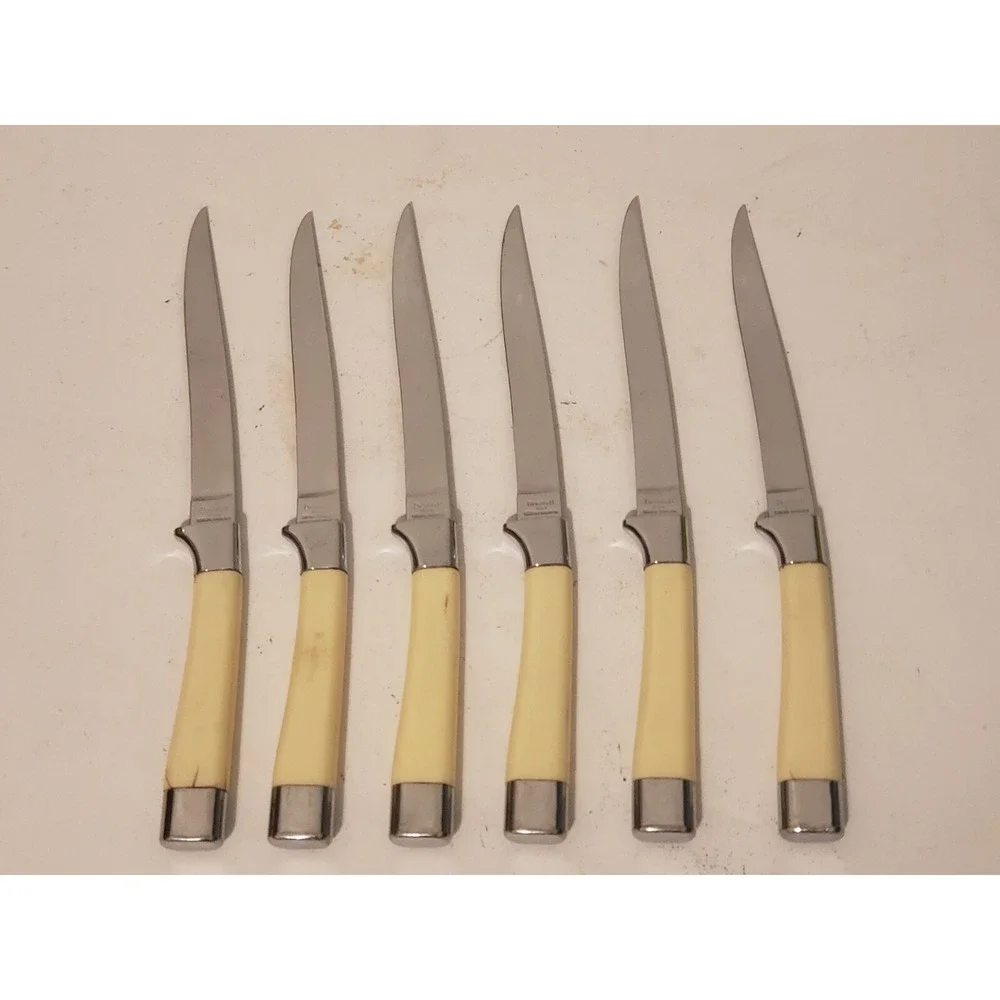 Briddell‎ Chrome Vanadium Handled USA Set of 6 Knives Lot Of 6